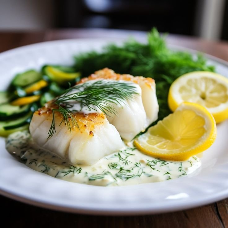Lemon & Oil-Poached White Fish